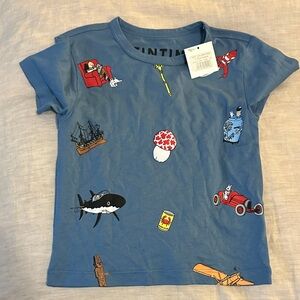 Kids Adventure Graphic Tee in Blue